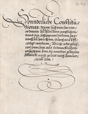 Lot 1051, Auction  125, Meißen, Lehn- und Jagdrecht. Sonnderliche Constitutiones, deren sich unsere verordnete zu Meissen