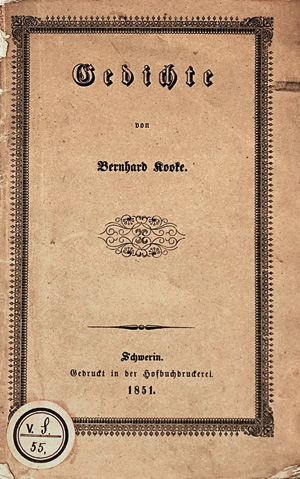 Lot 1641, Auction  125, Kooke, Bernhard, Gedichte