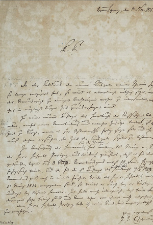 Lot 2011, Auction  125, Eschenburg, Johann Joachim, Brief an die Nicolaische Buchhandlung. 1815