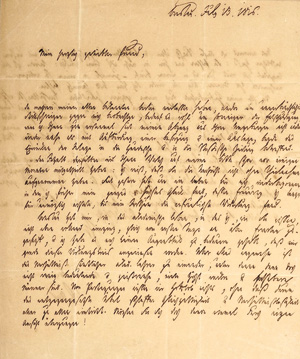 Lot 2040, Auction  125, Passow, Franz Ludwig, Brief aus Breslau an Gustav Köpke. 1816