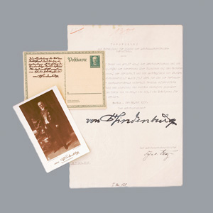 Lot 2104, Auction  125, Hindenburg, Paul von, Signierte Verordnung. 1934