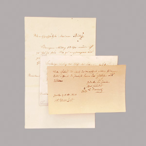 Lot 2150, Auction  125, Devrient, Ludwig, Albumblatt. 1828 + 2 Beigaben