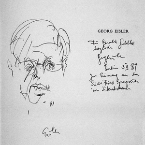 Lot 3087, Auction  125, Breicha, Otto, Georg Eisler. Monographie und Werkkatalog. Wien 1970. - Mit signierter Porträtzeichnung