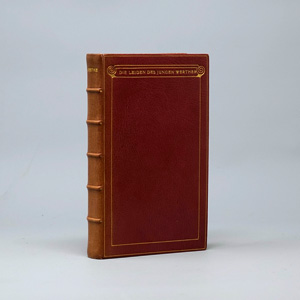 Lot 3189, Auction  125, Karminroter Ecrasélederband, von Else von Guaita. Um 1911