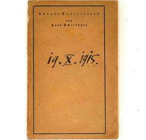 Lot 3341, Auction  125, Scheerbart, Paul, Astrale Novelletten. Karlsruhe und Leipzig, Dreililien, 1912