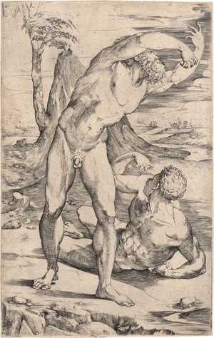 Lot 5014, Auction  125, Beccafumi, Domenico, Zwei männliche Akte in einer Landschaft