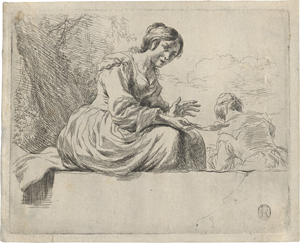 Lot 5024, Auction  125, Berchem, Nicolaes, Animalia: Die Folge mit den Schafen und der singenden Schäferin