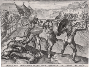 Lot 5054, Auction  125, Cort, Cornelis, Der Kampf der Horatier und Curiatier