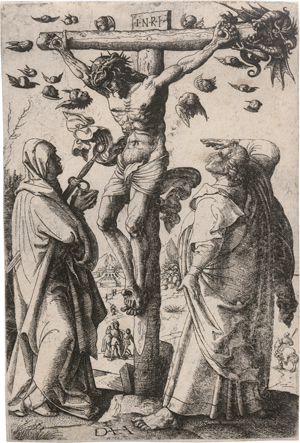 Lot 5116, Auction  125, Hopfer, Daniel, Kreuzigung mit Maria und Johannes