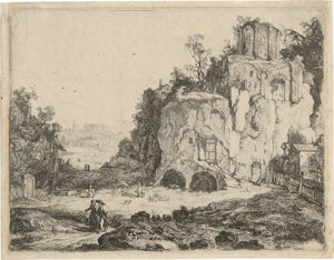 Lot 5161, Auction  125, Noort IV, Johannes van, Landschaft mit dem Sibyllentempel