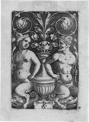 Lot 5175, Auction  125, Pencz, Georg, Zwei Ornamente mit Satyren und Vase