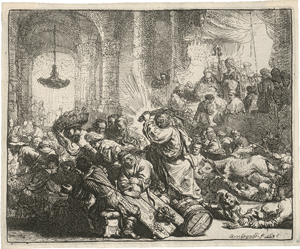 Lot 5186, Auction  125, Rembrandt Harmensz. van Rijn, Christus die Händler aus dem Tempel treibend