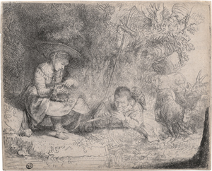 Lot 5199, Auction  125, Rembrandt Harmensz. van Rijn, Der Flötenspieler