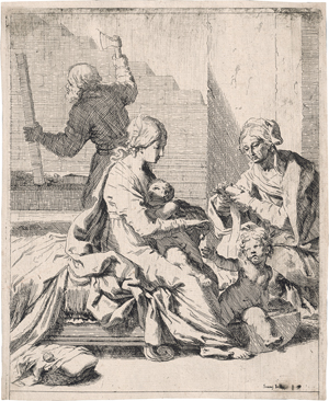 Lot 5224, Auction  125, Sirani, Elisabetta, Die Hl. Familie mit der hl. Elisabeth ...