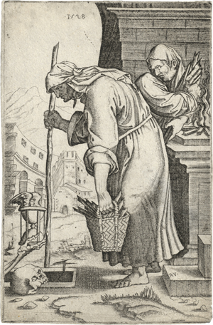 Lot 5235, Auction  125, Veneziano, Agostino, Die alter Frau zur Grube gehend