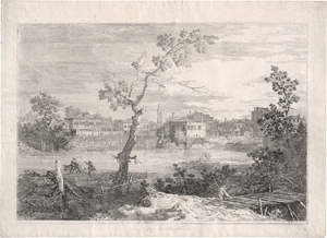Lot 5254, Auction  125, Canaletto, Ansicht einer Stadt am Flussufer