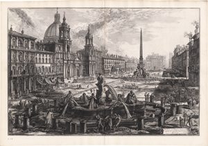 Lot 5308, Auction  125, Piranesi, Giovanni Battista, Veduta di Piazza Navona sopra le rovine del Circo Agonale