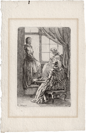 Lot 5510, Auction  125, Chodowiecki, Daniel, Drei Damen am Fenster