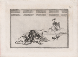Lot 5574, Auction  125, Goya, Francisco de, Echan perros al torro