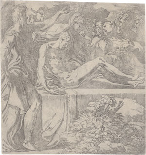 Lot 5641, Auction  125, Parmigianino, Francesco, Die Grablegung