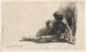 Lot 5671, Auction  125, Rembrandt Harmensz. van Rijn, Männlicher Akt, am Boden sitzend