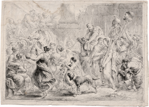 Lot 5677, Auction  125, Rode, Christian Bernhard, Saul ist über den Erfolg Davids im Kampf mit den Philistern ergrimmt