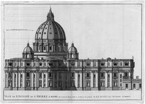 Lot 5681, Auction  125, Rossi, Giovanni Giacomo de, Vue de l'eglise de S. Pierre a Rome