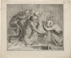 Lot 5703, Auction  125, Tischbein, Johann Heinrich Wilhelm - zugeschrieben, Affen als Kunstkenner