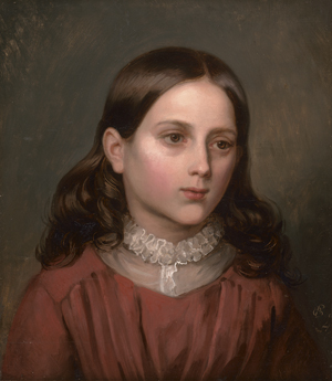 Lot 6065, Auction  125, Bähr, Johann Karl, Bildnis eines Mädchens in rotem Kleid