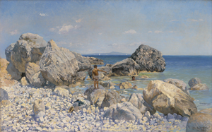 Lot 6122, Auction  125, Jerichau, Holger Hvitfeldt, Badende Jungen am Strand auf Capri