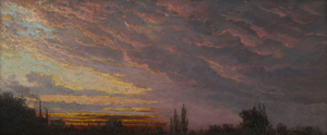 Lot 6128, Auction  125, Deutsch, um 1890. Sonnenaufgang über der Landschaft