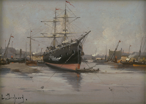 Lot 6141, Auction  125, Galien-Laloue, Eugène, Ankernder Zweimaster im Hafen