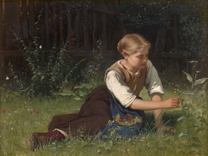 Lot 6194, Auction  125, Pohle, Leon, Im Sommer: Mädchen, Wiesenblumen pflückend