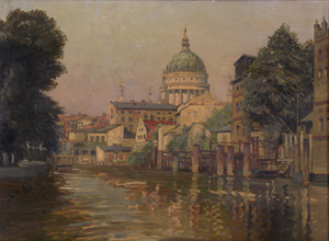 Lot 6215, Auction  125, Koch, Max Friedrich, Ansicht von Potsdam - Die Alte Fahrt mit Blick auf die Nikolaikirche