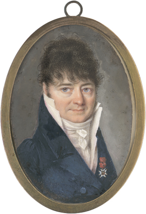 Lot 6372, Auction  125, Muneret, Jean-Désiré - Umkreis, Miniatur Portrait eines Mannes mit St-Louis Orden 
