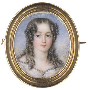 Lot 6389, Auction  125, Autissier, Louis-Marie, Miniatur Portrait eines Mädchens in weißem Kleid