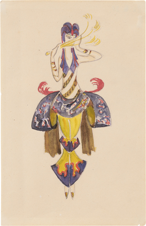 Lot 6501, Auction  125, Masjutin, Wassili Nikolajewitsch, Kostümentwurf für eine Dame mit Fächer