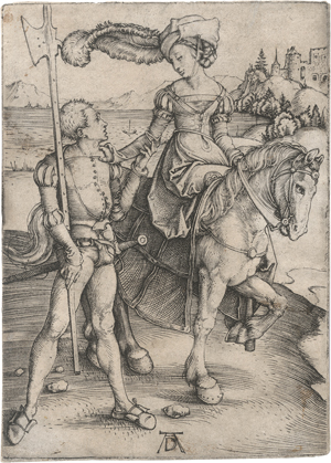 Lot 6507, Auction  125, Dürer, Albrecht, Das Fräulein zu Pferd und der Landsknecht
