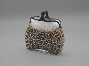 Lot 6665, Auction  125, Murano-Glasvase, Vase in Form einer Clutch in Reptiloptik