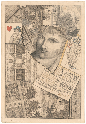Lot 6816, Auction  125, Deutsch, 1828. Quodlibet mit Stichfragment, Kalenderblatt und Anischten