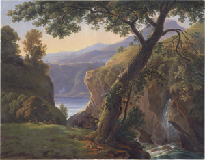 Lot 6828, Auction  125, Morgenstern, Christian Ernst Bernhard, "Am Brietzer" (Felslandschaft mit Seeblick)