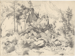 Lot 6830, Auction  125, Thiersch, Ludwig, Skizzenbuch aus dem Berchtesgadener und dem Werdenfelser Land