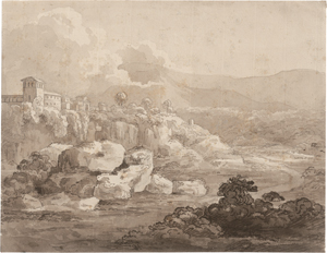 Lot 6839, Auction  125, Michallon, Achille Etna - zugeschrieben, Ansicht von Civita Castellana bei Viterbo