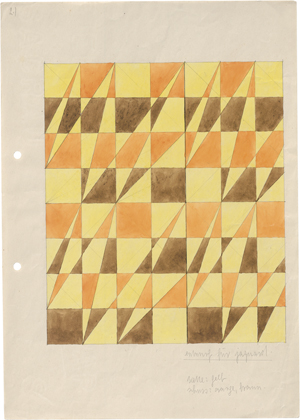 Lot 7129, Auction  125, Meyer-Bergner, Lena, entwurf für jaquard