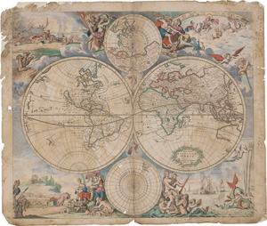 Lot 6, Auction  126, Danckerts, Justus, Nova Totius Terrarum Orbis tabula, ex officina F. de Wit. 
