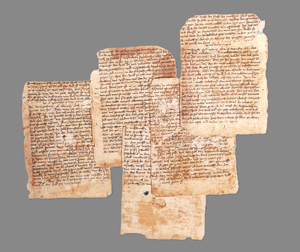 Los 1006 - Benediktiner-Predigten - 5 umfangreiche Fragmente mit Texten über Demut und das Jüngste Gericht.  - 0 - thumb