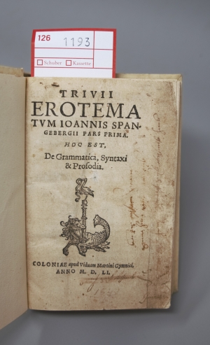 Los 1193 - Spangenberg, Johannes - Trivii erotematum  - 1 - thumb