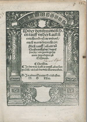 Los 1194 - Strauss, Jakob - Wider den symoneischen tauff  - 0 - thumb