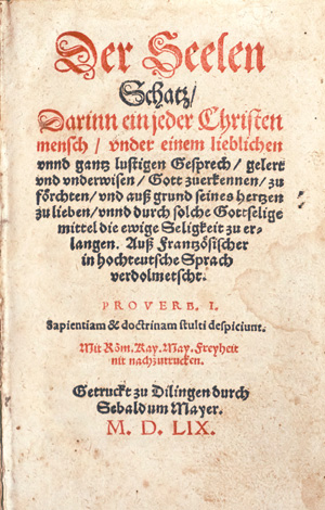 Los 1198 - Walasser, Adam - Die geistlich Strasz. Dillingen, Sebaldus Mayer, 1560. - Erste Ausgabe - 0 - thumb