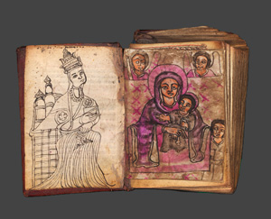 Lot 1225, Auction  126, Äthiopisches Gebetbuch, Ge'ez-Handschrift in roter und schwarzer Schrift auf Pergament. 